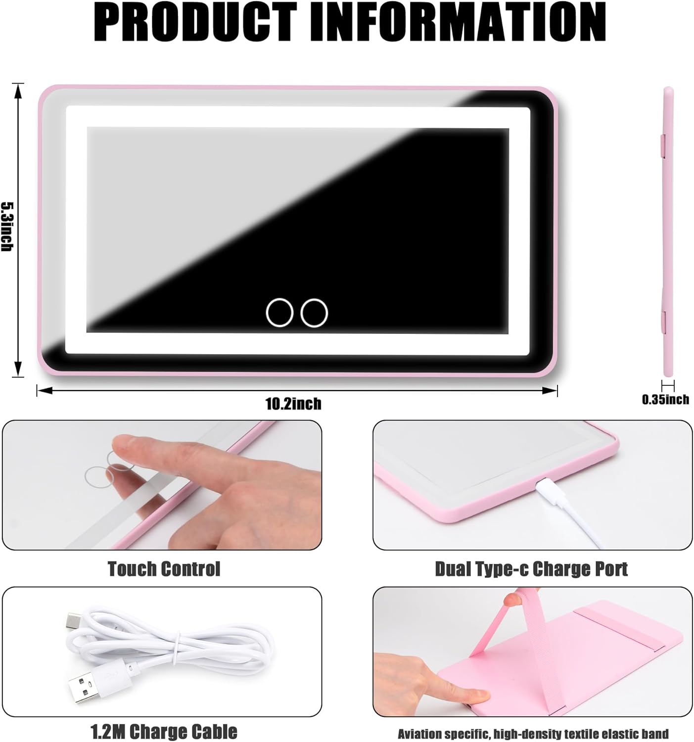 Passenger Princess LED Car Vanity Mirror